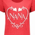 thumbnail image 4 of Inktastic Nana with Hearts and Swirls Women's Plus Size T-Shirt, 4 of 5