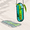 Style C01 (Aqua Green), variant on Style A06 (Tropical Spectrum) Handcrafted Stained Glass Hanging Propagation Planter Suncatcher