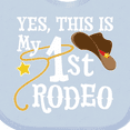 thumbnail image 4 of Inktastic Yes, This is My 1st Rodeo Cowboy Hat with Red Band, Lasso Boys or Girls Baby Bib, 4 of 4