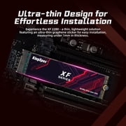 KingSpec XF 2280 2TB NVMe Gen4 SSD - 4800MB/s، M.2 PCIe 4.0 SSD مع فلاش NAND ثلاثي الأبعاد، محرك أقراص الحالة الصلبة الداخلي للكمبيوتر المحمول/سطح المكتب/PS5