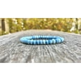 thumbnail image 2 of Natural Owyhee Blue Opal 8mm rondelle Shape smooth Cut Beads Stretchable Bracelet for Men & Women., 2 of 3