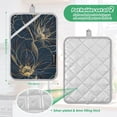thumbnail image 3 of Pot Holders Set of 2 Heat Resistant 338℉ Kitchen Oven Gloves Potholder Cooking Baking Microwave Mitts Golden Rose Flower, 3 of 7