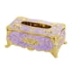 thumbnail image 1 of Caja de pañuelos rectangular cuadrada europea creativa, decorativa para baño. Perla violeta Dorado, 1 of 3