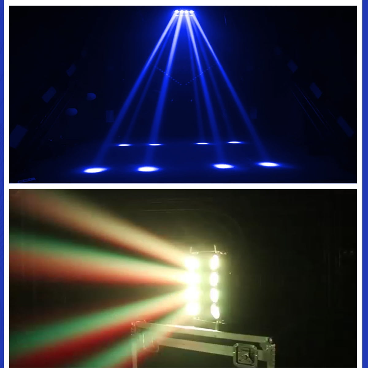 2Pcs LED 8x10W RGBW Moving Head Light, LED Spider Beam Stage Lighting, DMX 512 Spider Light for DJ Nightclub Party