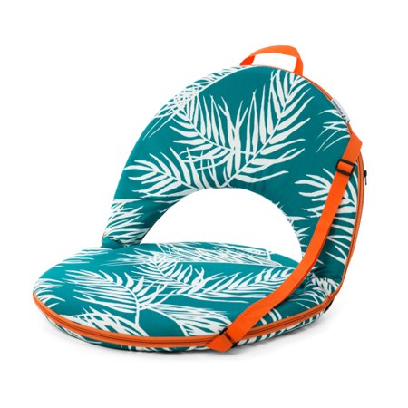 Beach Chair Recliner Cushion Recliner 5 Multi Angle Secure Seat Positions Extra Padding For Comfort Lightweight With Hand Carry Straps