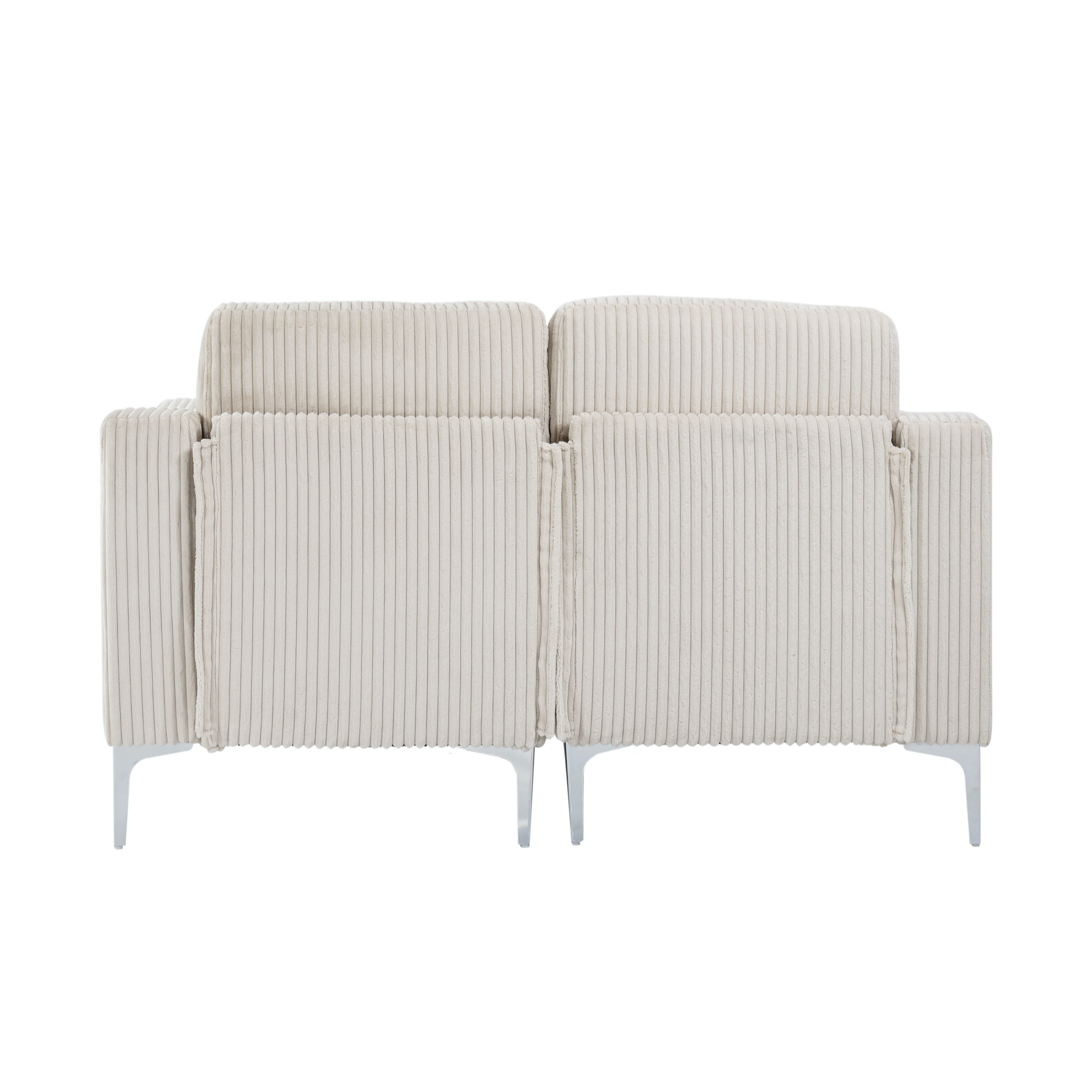 Vinform Loveseat Sofa 2-Seat for Small Space, Corduroy, Beige