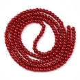 thumbnail image 2 of Baking Painted Pearlized Glass Pearl Round Bead Strands Crimson 4~5mm Hole: 1mm about 200~210pcs/strand 31.4 inch, 2 of 3