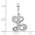 thumbnail image 2 of FJC Finejewelers 10 kt White Gold Filigree Initial L Charm 30 x 17 mm, 2 of 4