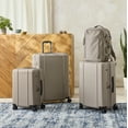 thumbnail image 6 of BTL 24-inch Checked Expandable Hardside Upright Luggage With 360-Spinner Wheels and Divider Pockets, Taupe, 6 of 22