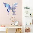 thumbnail image 7 of thovorrnl Large Inspirational Butterfly Wall Decals, Removable Vinyl Peel and Stick Wall Art Stickers Decor for Playroom, Living Room Office (Blue), 7 of 7
