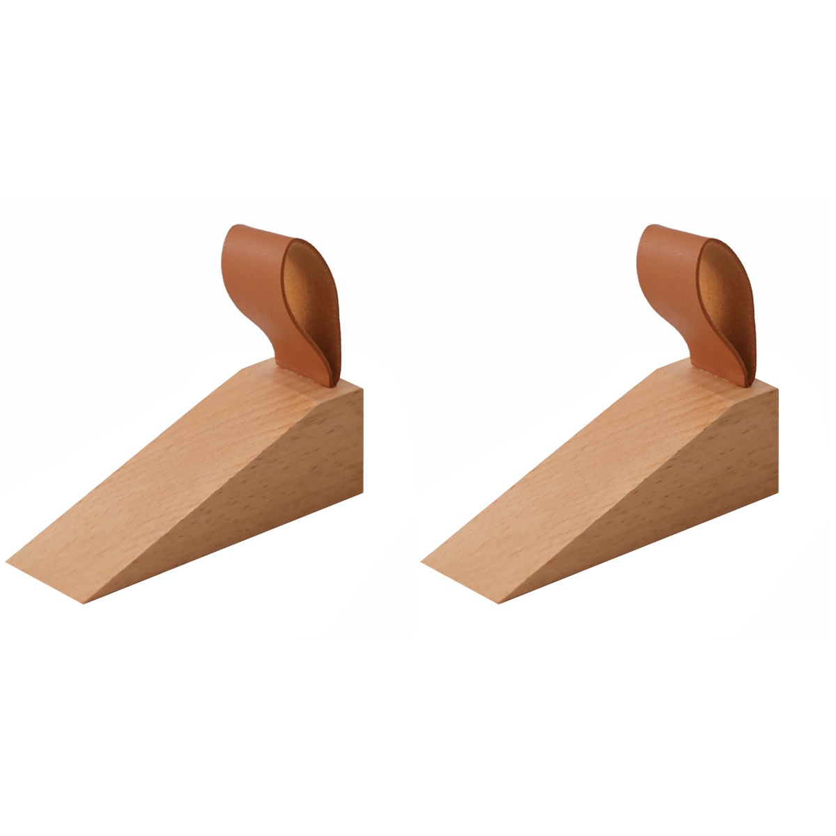 Door Stopper Wedge Decorative Safety Wooden Stop Baby Proof Interior