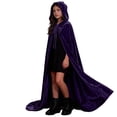 thumbnail image 3 of OGLCCG Kids Velvet Hooded Cape Robe for Halloween Christmas Party,Boys Girls Cloak for Masquerade, Dress Up,Wizard Size 2-17, 3 of 4