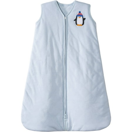 HALO Winter Weight SleepSack Wearable Blanket, 100% Cotton, Blue Penguin,