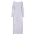 thumbnail image 5 of Michellecmm  Women Long Bodycon Dress Solid Color Ribbed Square Neck Dress, 5 of 9