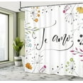 thumbnail image 4 of Ambesonne Sweetheart Shower Curtain, Te Amo Love Lettering, 69"Wx75"L, White Black, 4 of 4
