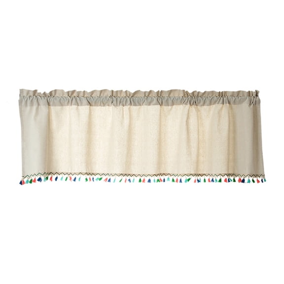 Short Curtain Color Tasseled Lace Window Curtain Elegant For Small Kitchen Window Decoration Semi-Blind Opaque