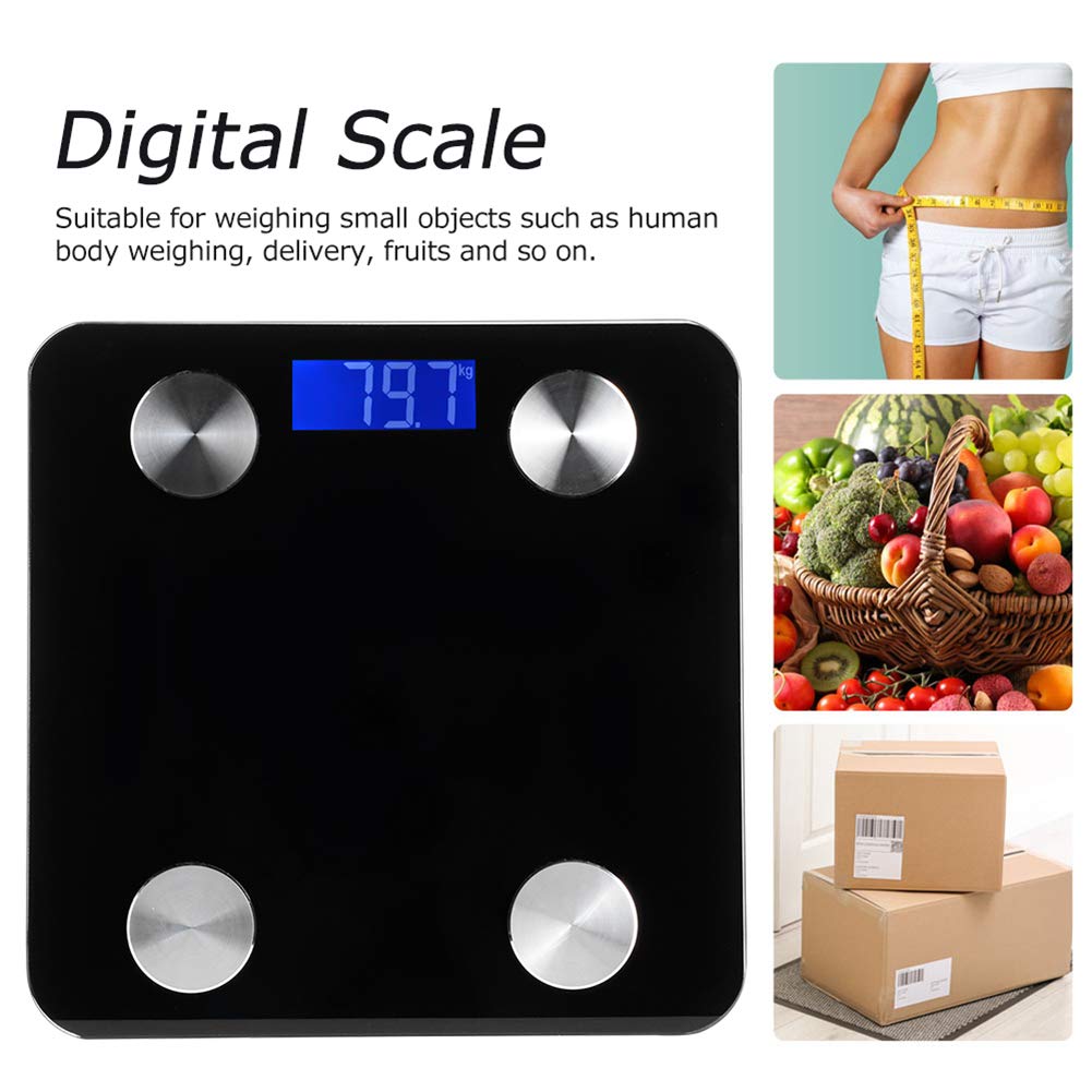 PUCACHI Smart Weight Scale, FSA HSA Compliant, BMI Weighing Bluetooth Body Fat Scale, Body Composition Monitoring Health Analyzer (Black)