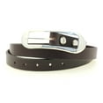 thumbnail image 2 of Women's Hip Or Waist 1" Dark Brown Bridle Leather Belt Large Buckle Made In USA, 2 of 4