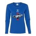 thumbnail image 2 of Wild Bobby, Ford Mustang 50 Years, Cars and Trucks, Women Graphic Long Sleeve Tee, Royal, Small, 2 of 4