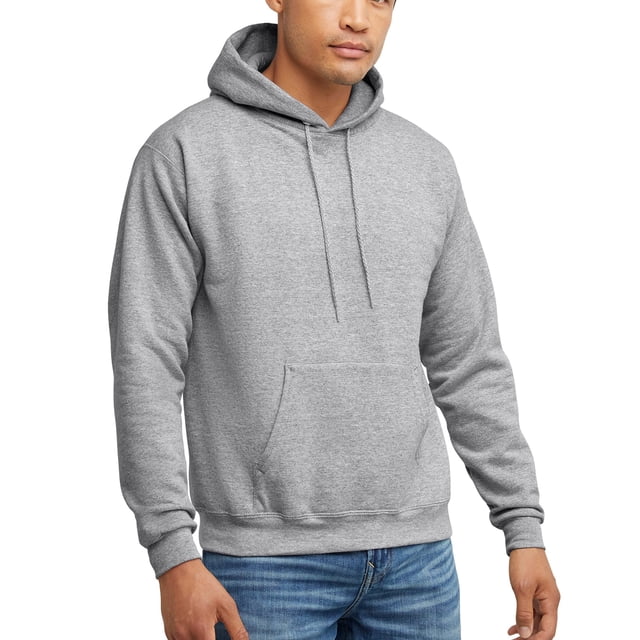 Sudadera con capucha Hanes Ecosmart tipo pulóver, Light Steel, talla M