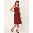 thumbnail image 3 of Moomaya Sweetheart Neck Sleeveless Solid Rayon Dress - Cocktail Party Dress, 3 of 9