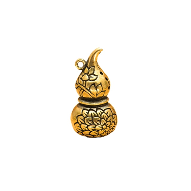Qarigey Colgantes de latón con patrón de loto de calabaza, colgante dorado a prueba de decoloración, accesorio de joyería resistente, collar, regalo Accesorios de disfraces Type1 Loto hueco Qarigey AP016745-02