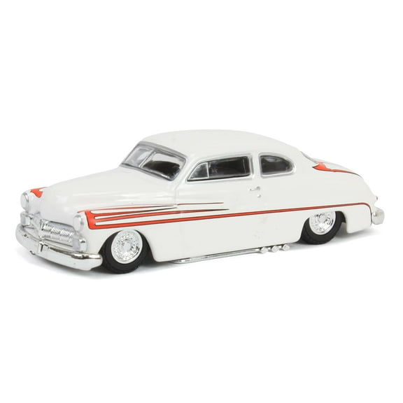 1/64 1950 Mercury Eight Coupe White w/ Orange California Lowriders 6 63070-B