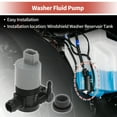 thumbnail image 6 of Unique Bargains Windshield Washer Pump W/ Grommet Windshield Washer Fluid Pump Fit for Mazda for Toyota - Pack of 1, 6 of 6