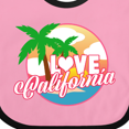 thumbnail image 4 of Inktastic I Love California with Ocean and Palm Trees Boys or Girls Baby Bib, 4 of 4