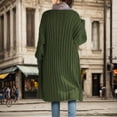 thumbnail image 6 of Penkiiy Womens Long Cardigan Sweaters 2024 Fall Open Front Coat Long Sleeve Cable Knit Maxi Outerwear Jacket Clothes M Army Green, 6 of 8