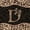 Brown D, variant on meiyoeat Brown Ribbon Initial T Twin Bedding for Girls, Leopard Print Polka Dots Bedding Comforter Set, Black Reversible, 7pcs