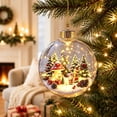 thumbnail image 2 of Clearance！Glowing Christmas Story Ornament, Clear Christmas Ornaments Balls, Light-Up Mini Holiday Scene with Warm LED Light, Festive Keepsake Gift, 2 of 4
