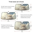 thumbnail image 5 of Qxltty White Bear Enjoying The Sunshine Car Windshield Sunshades Foldable UV Rays Sun Visor Protector Keep Your Vehicle Cool 57×31.5in, 5 of 8