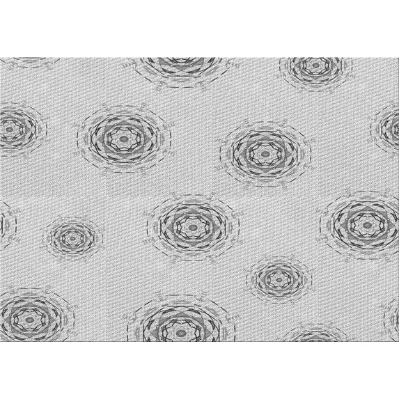 Ahgly Company Indoor Rectangle Patterned Platinum Gray Area Rugs, 5' x 8'