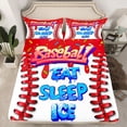 thumbnail image 2 of Feelyou Cartoon Ice Cream Full Size Sheets, Baseball Ice Hockey Sports Bed Sheets, Teens Kids Boys Girls Sheet Sets, Lightweight Room Decor, 4-Piece, 2 of 7