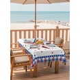 thumbnail image 2 of 60x102 Inch Outdoor Tablecloth with Umbrella Hole Zipper Rectangle Independence Day Rectangular Tablecloths Outside Waterproof Red Blue Patriotic Star Stripes Plaid Patio Table Cover for Picnic Party, 2 of 8