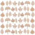 thumbnail image 1 of 50Pcs Leaf Pattern Multi-use Wood Chip Scrapbooking Wood Slices Album DIY Supply, 1 of 6