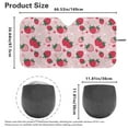 thumbnail image 4 of Yuyamidu Strawberry Car Window Shade Daisy Windshield Sun Shade for SUV Big Sedan Pink Sunshade for Car Windshield Automotive Accessories, 4 of 7