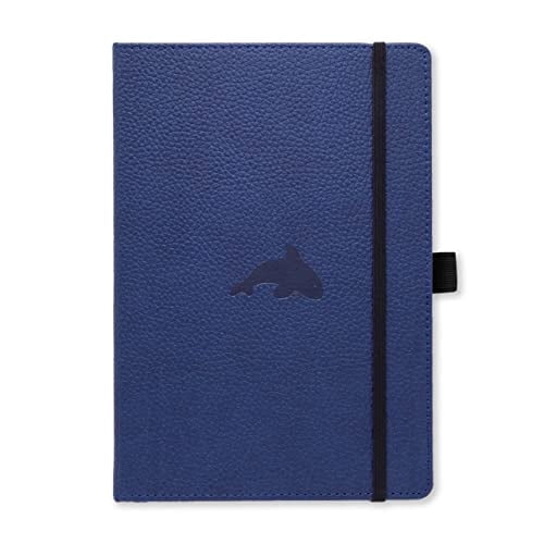 Cuaderno Mediano Dingbats Vida Silvestre Ballena Azul A5 Tapadura Papel Crema 100gsm