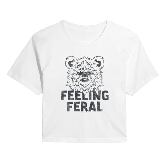 Star Wars - Feeling Feral Ewok - Juniors Cropped Graphic T-Shirt