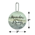 thumbnail image 6 of Remember I Am With You Always Matthew 28:20 Snowy Mountain Round Luggage ID Tag Card Suitcase Carry-On, 6 of 7