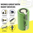 thumbnail image 4 of Exell 2/3A 1100mAh 1.2V NIMH Rechargeable Battery w/ Tabs, 4 of 7