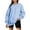 Light Blue, variant on Pisexur Sweatshirts for Women Fleece No Hood Solid Color Crewneck Sweatshirt Long Sleeve Shirts for Women Casual Loose Oversized Sweatshirt Fall Sweatshirts Fashion Basic Pullover Sweatshirt