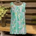 thumbnail image 4 of Rciityk Women's Tank Tops Dressy Casual Sleeveless Tunic Shirts Summer Tops Crew Neck Floral Print Loose Fits Blouses, 4 of 5