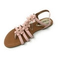 thumbnail image 4 of Victoria K Triple Flowers With Crossover Straps Sandals (Women), 4 of 4