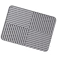 thumbnail image 3 of Plato de silicona Mat de secos Mat de drenadora Tapa de corte seco rápido Almohadilla sin deslizamiento para tazones de vajillas Café de comedor del Gris claro, 3 of 8