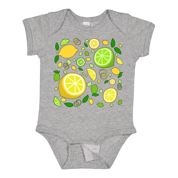 Inktastic Lots of Lemons and Limes- citrus fun Boys or Girls Baby Bodysuit