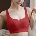 thumbnail image 6 of Women's Wireless Push-Up Bra, Adjustable Anti-Sagging Lingerie for Small Busts, Soft & Breathable Daily Underwear, Red, 6 of 9