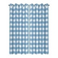 thumbnail image 2 of nqOlkjepod Outdoor Curtains for Patio Waterproof, Blue White Plaid Outdoor Privacy Panels Grommet, Gradient Geometric Buffalo Checkered Blackout Outside Curtains for Porch/Cabana 54"x84", 2 Panels, 2 of 8