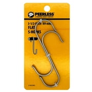 3.5" Flat S-Hooks, 2 Hooks, Zinc, Peerless Chain Company, #4735239C